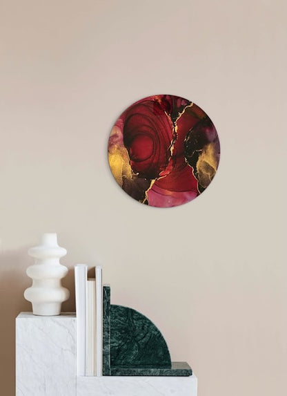 Artwork for sale. This red wall art is a symbol for strength and resilience based on the death card and the Phoenix fable. A symbol of rising from emotional or personal trauma - from ashes to renewal - overcoming hardships by Inkandescent Arts.